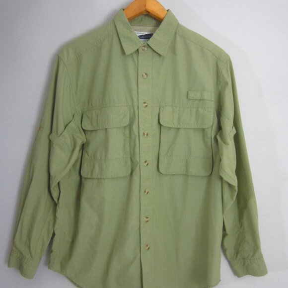 Exofficio Shirt Mens S Green Fishing Insect Shield LS Adventure Hiking Travel - Picture 1 of 6